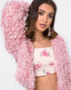 Imagen de Gasta Cardi en Shaggy Knit azúcar Rosa