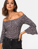 Imagen de Gaton Corpiño Bardot en Ditsy Rose Negro