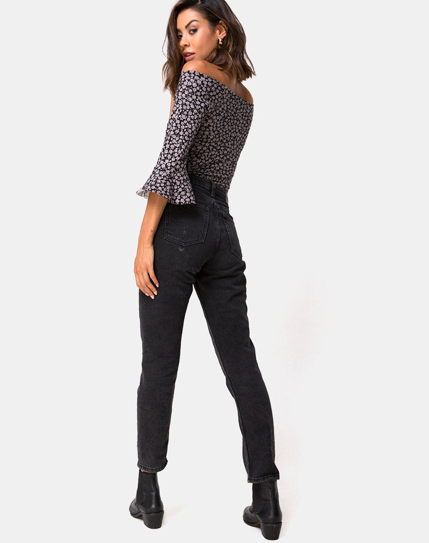 Imagen de Gaton Corpiño Bardot en Ditsy Rose Negro