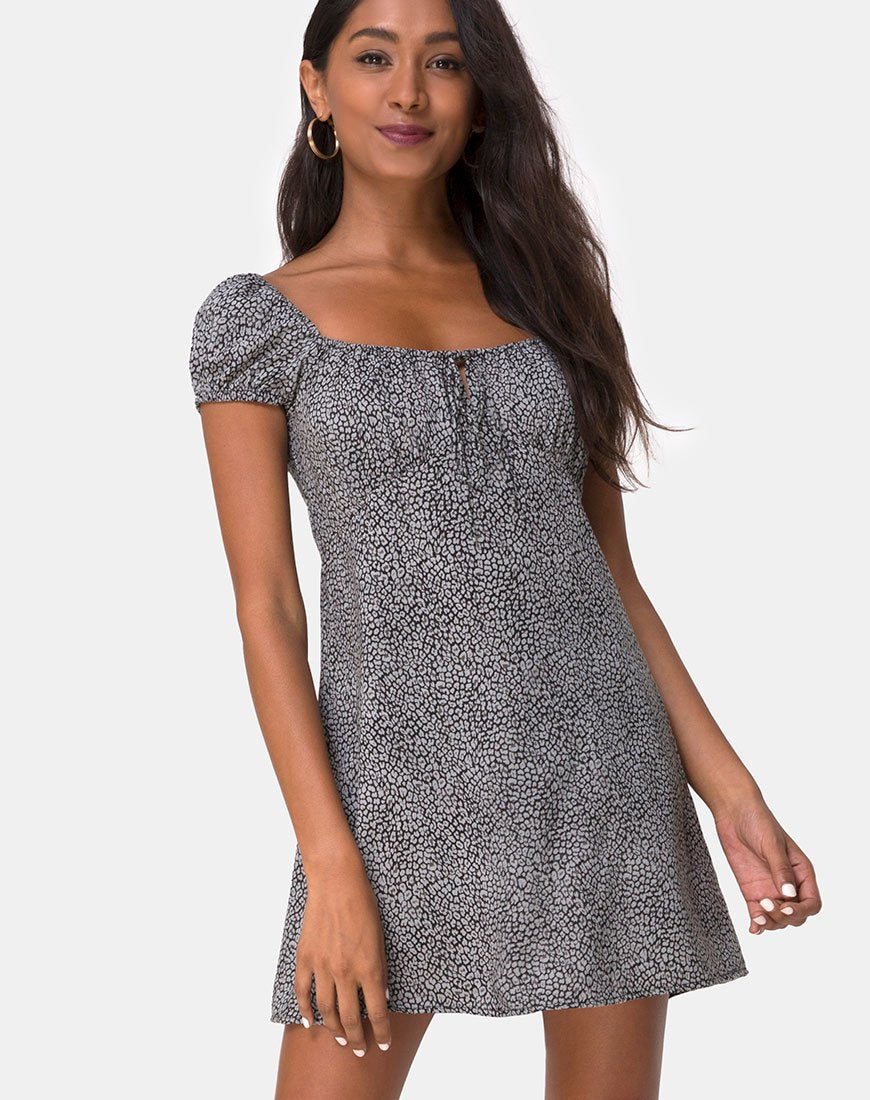 Vestido Gaval en leopardo gris