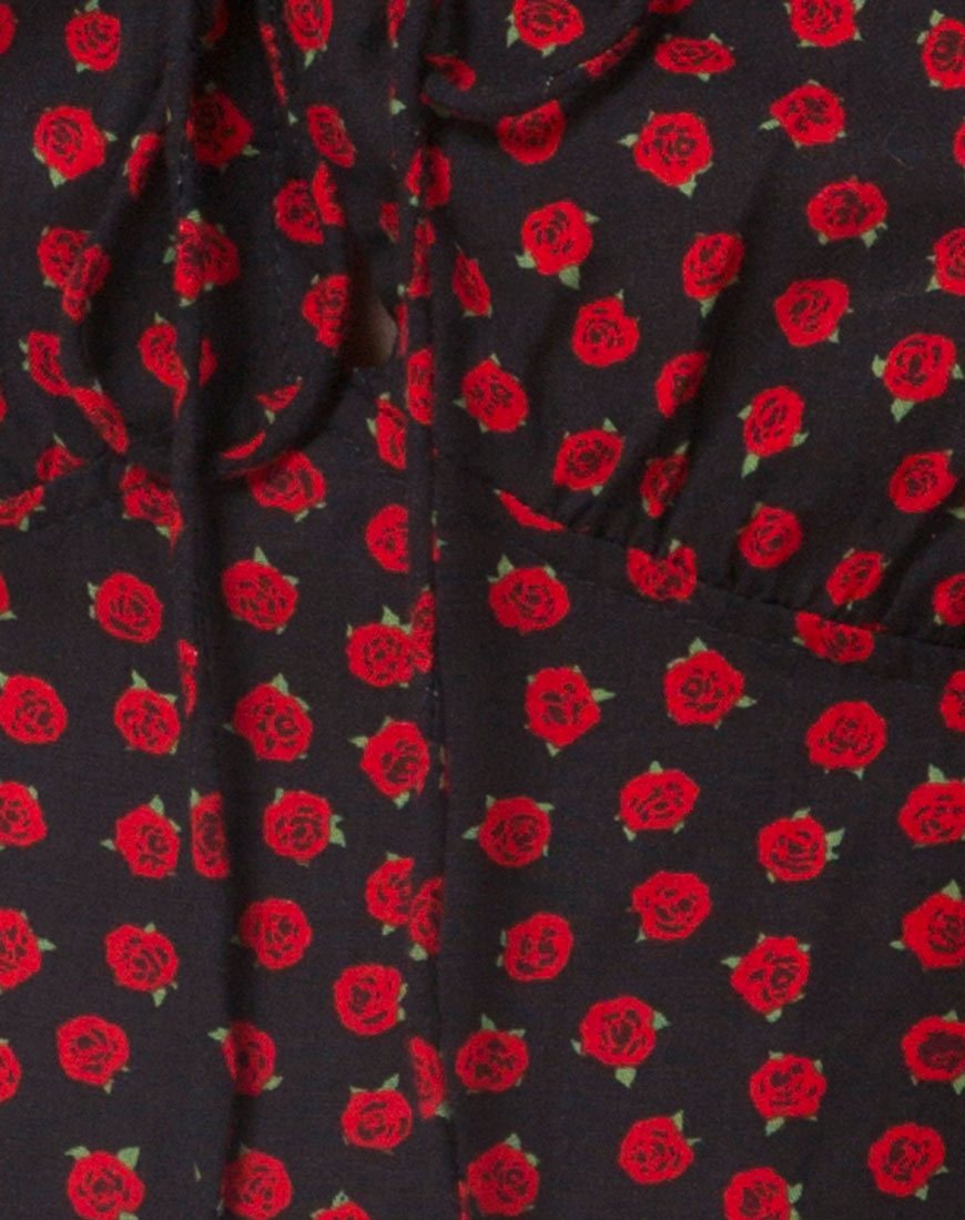 Imagen de Gaval Mini Dress in Dotty Rose Negro
