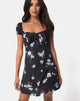 Imagen de Gaval Mini Dress in Mono Flower Negro