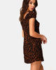 Imagen de Gaval Mini Dress in Oversized Jaguar Marrón