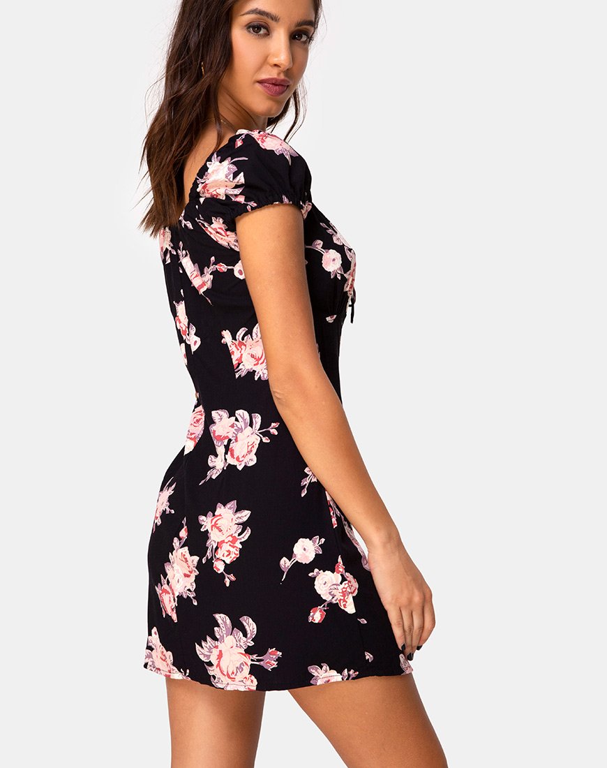 Mini Vestido Gaval Rosa Vintage