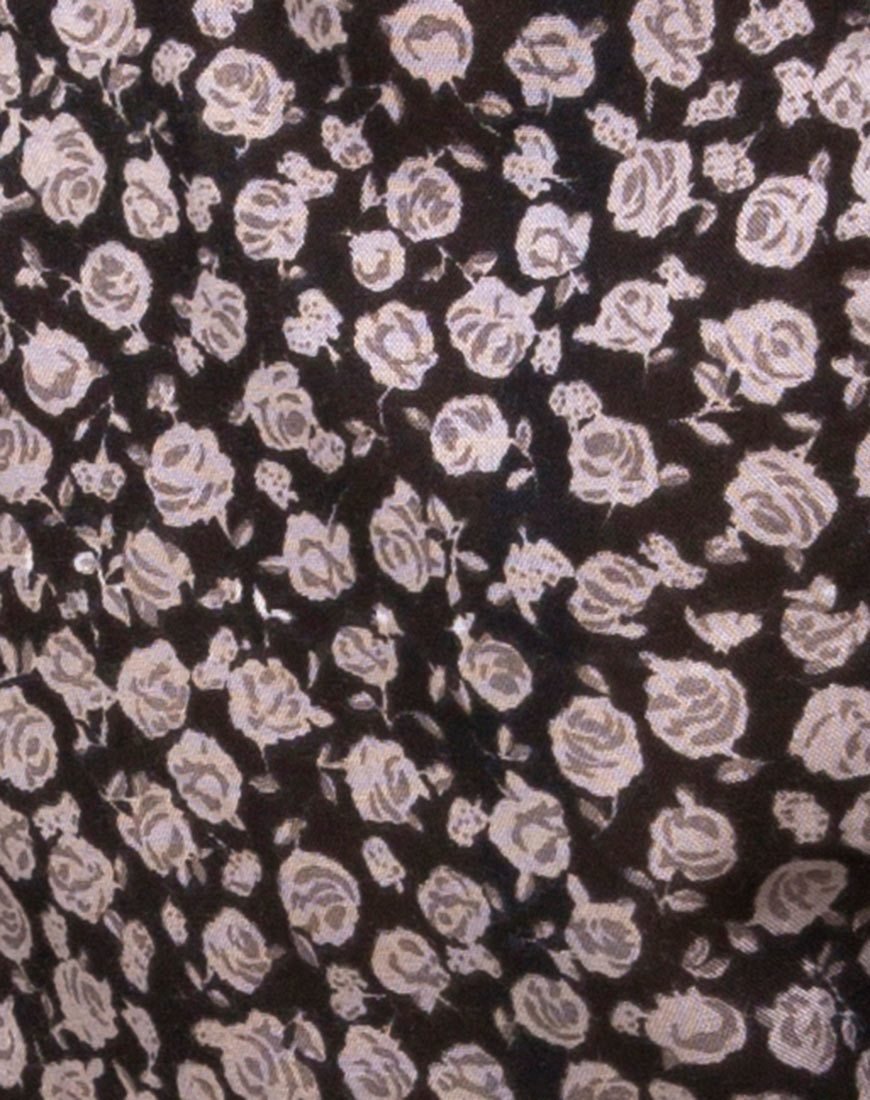 Imagen de Gazalo Cropped Top en Ditsy Rose Negro