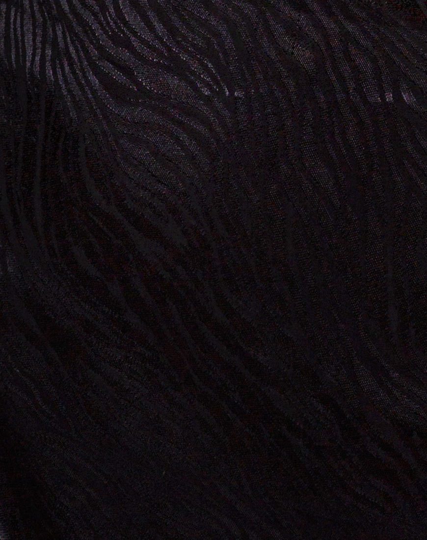 Imagen de Gelina Bodycon Dress in Satin Zebra Negro