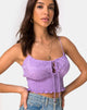 Imagen de Gemala Cami Top de satén Ditsy Rose Lavanda