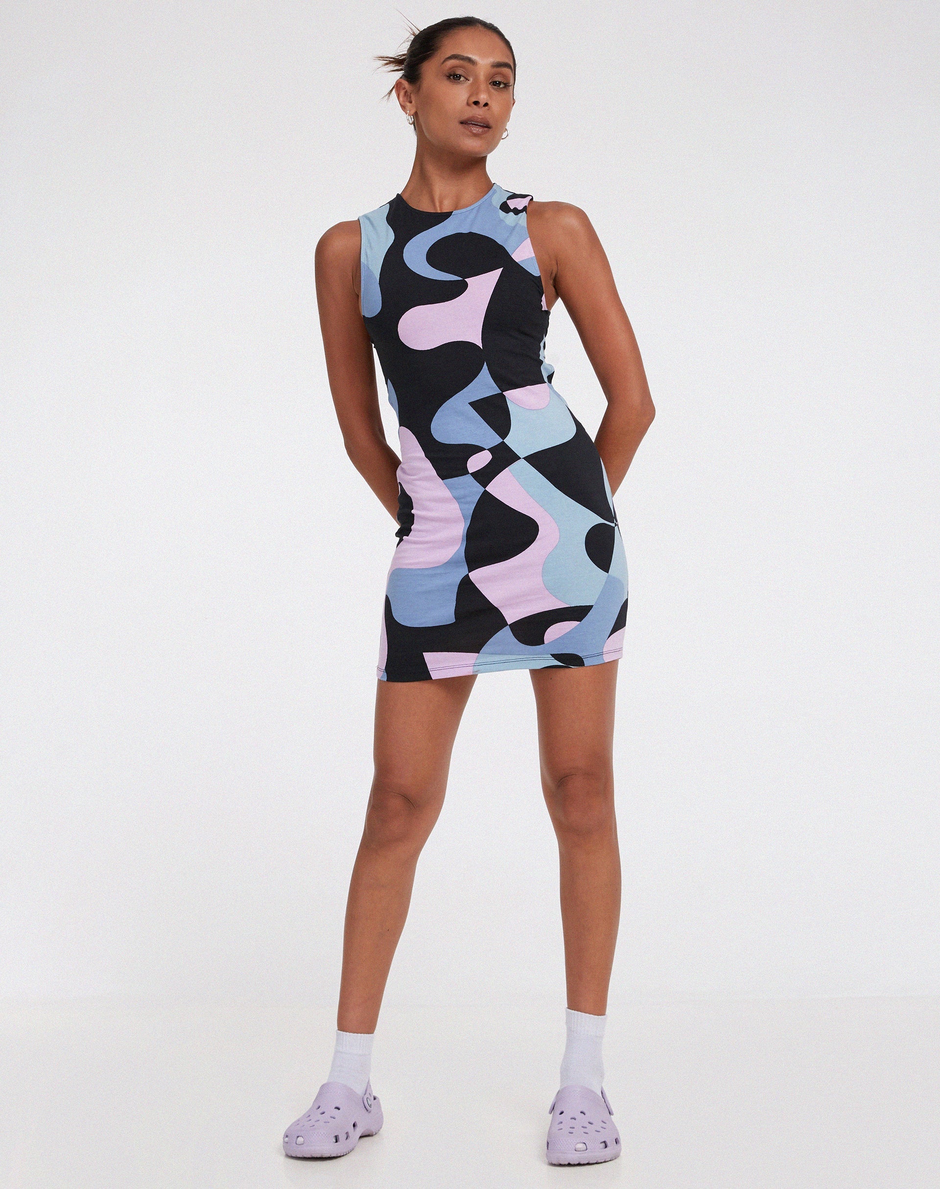 imagen de Genul Mini Dress in Abstract Purple