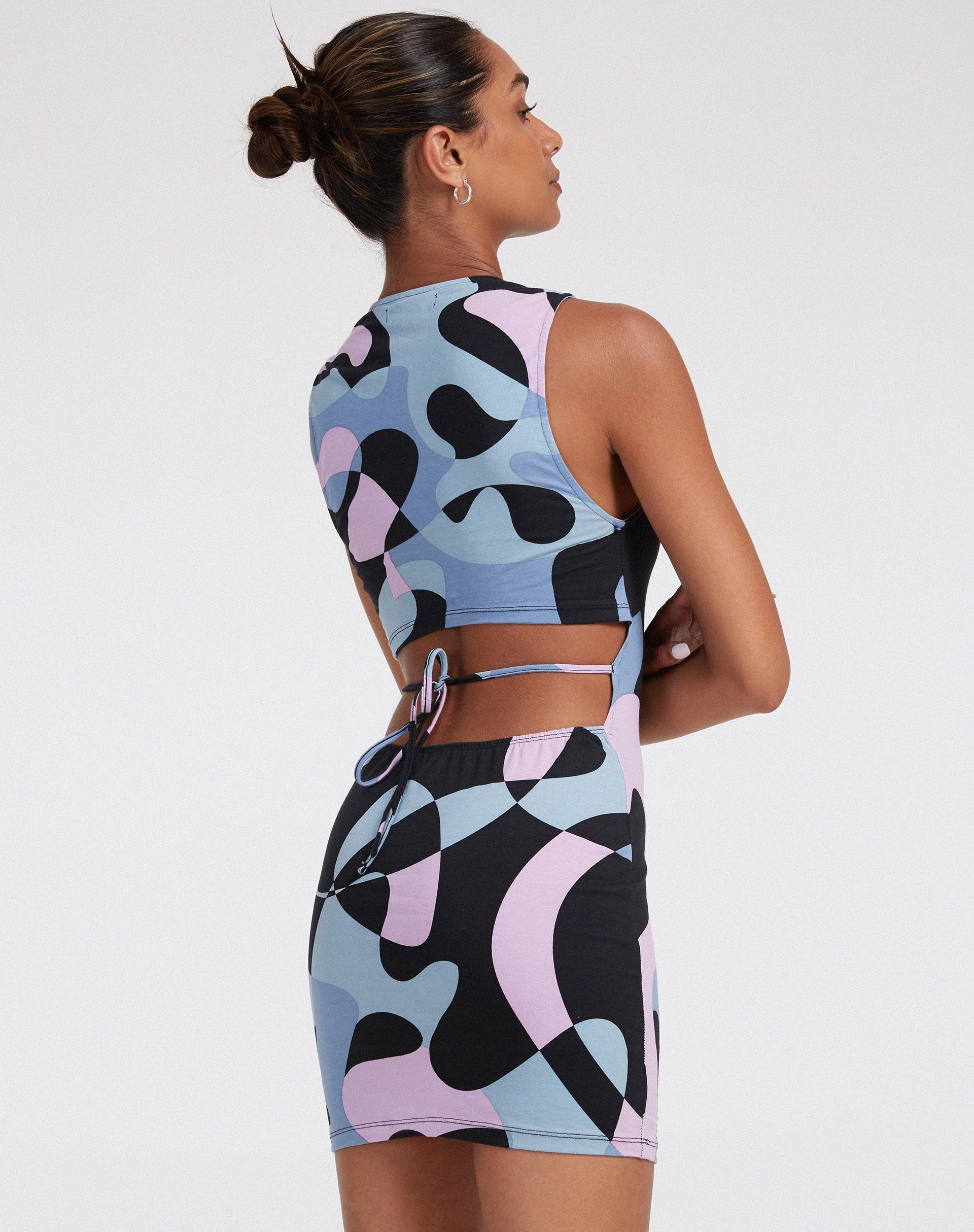 imagen de Genul Mini Dress in Abstract Purple