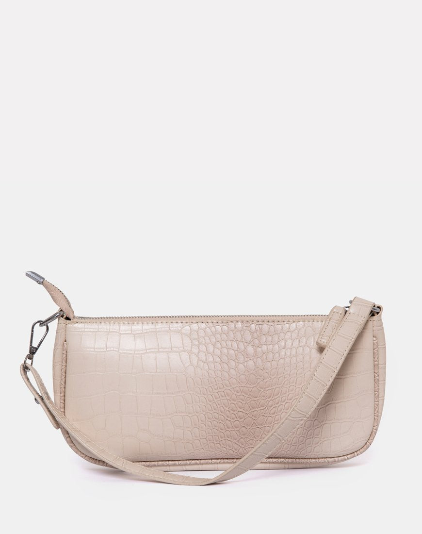 Imagen de Gigi Bolso de hombro en Croc Beige