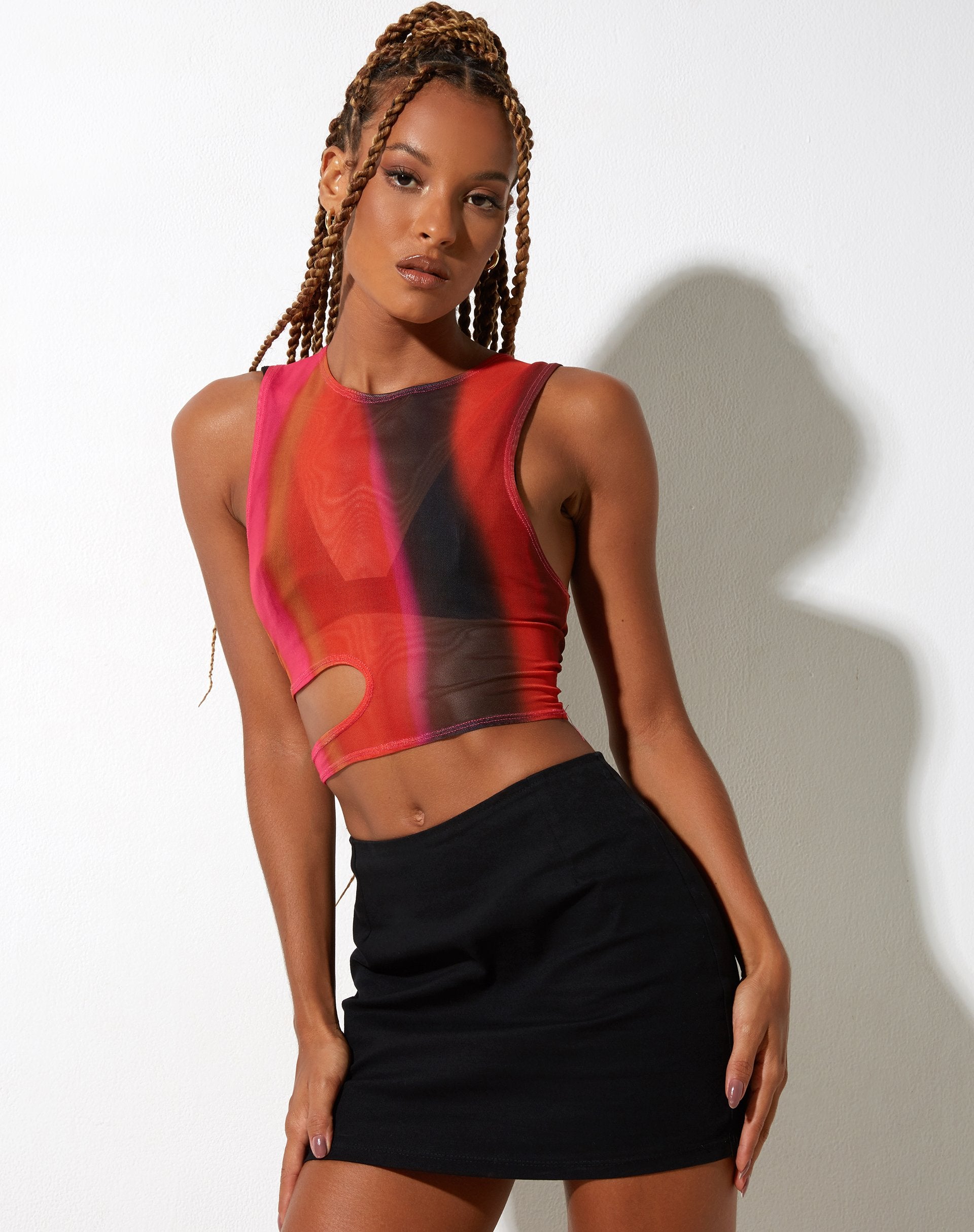 imagen de Gilard Crop Top en Naranja y Rosa Solarizado