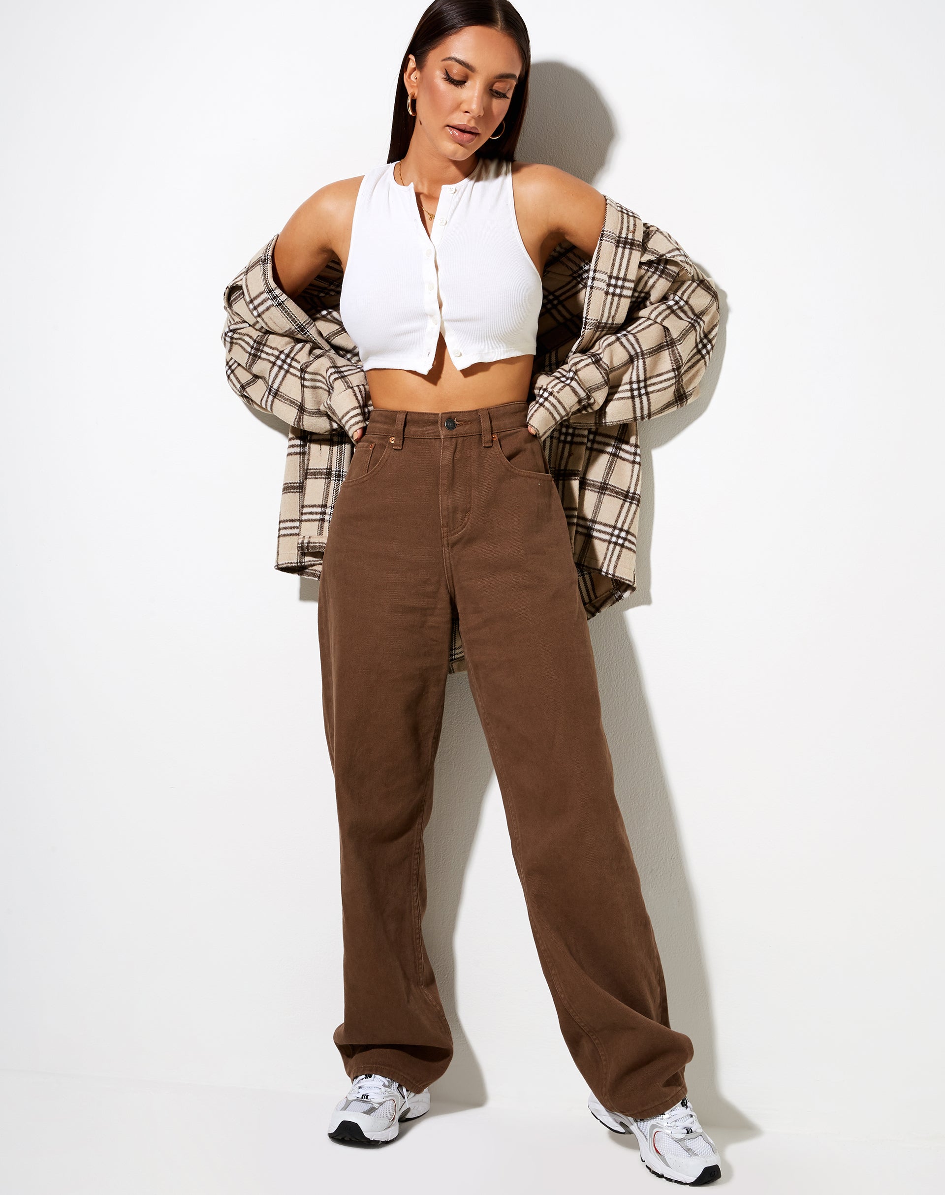 Imagen de Gilly Crop Top en canalé marfil
