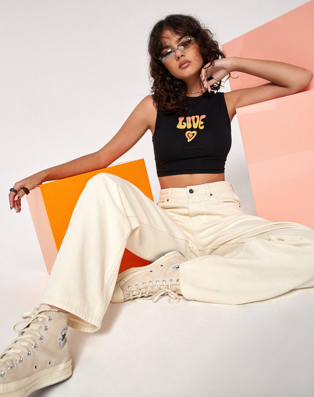 Gimon Crop Top en negro Love