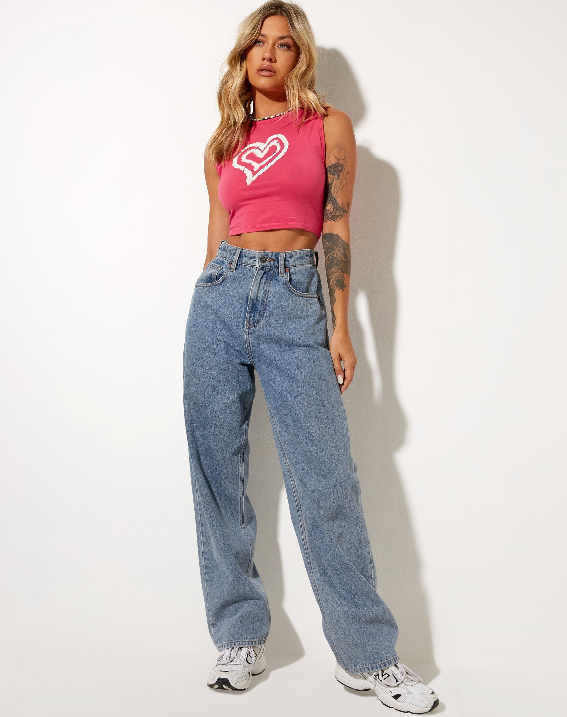Imagen de Gimon Crop Top en Hot Pink Heart
