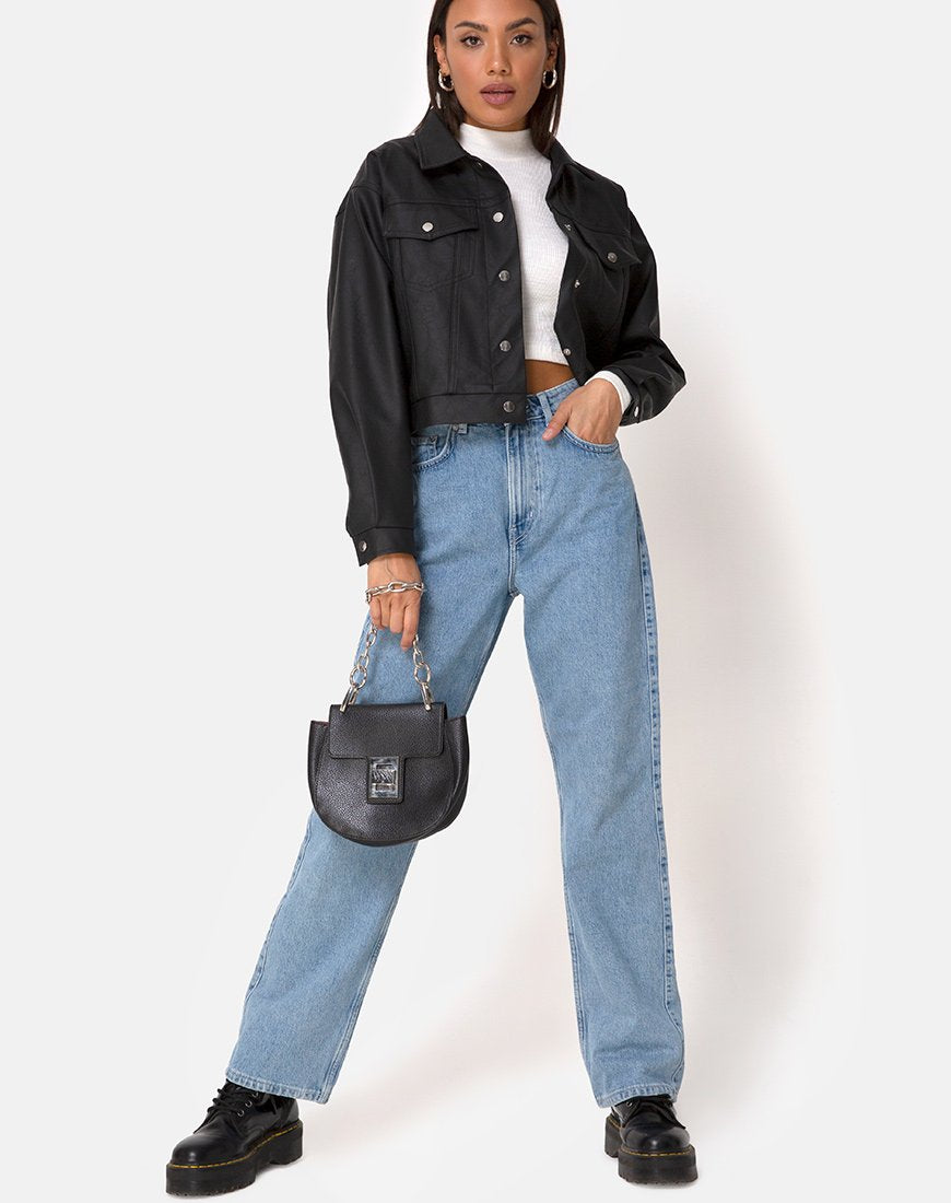 Imagen de la chaqueta Gina de PU Negra