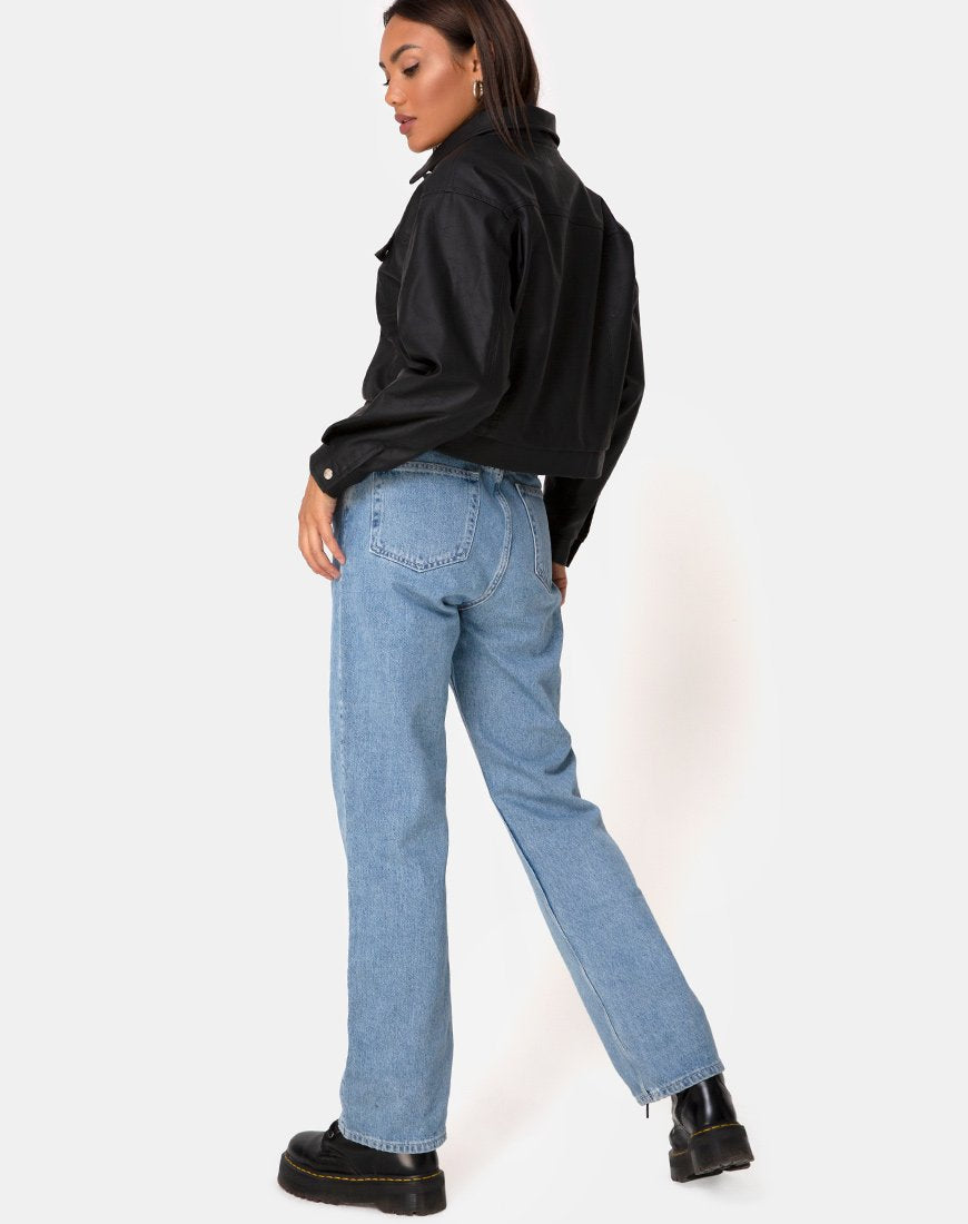 Imagen de la chaqueta Gina de PU Negra