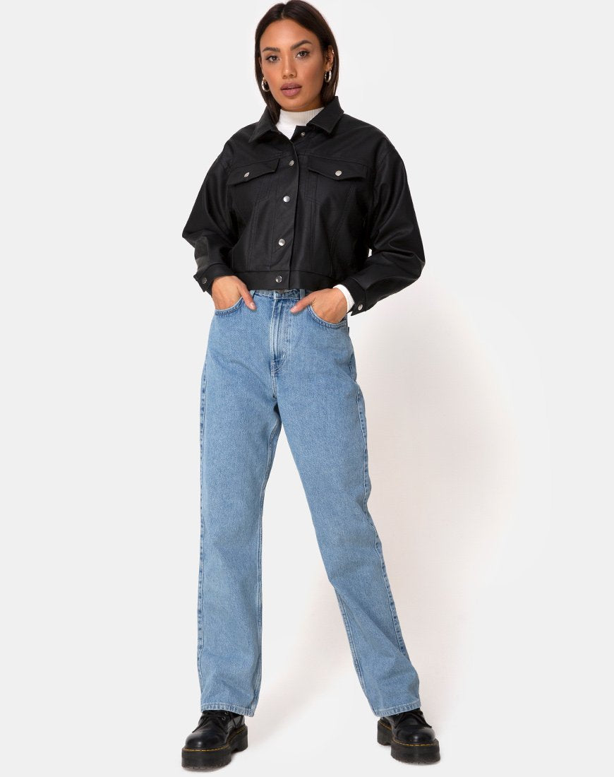Imagen de la chaqueta Gina de PU Negra