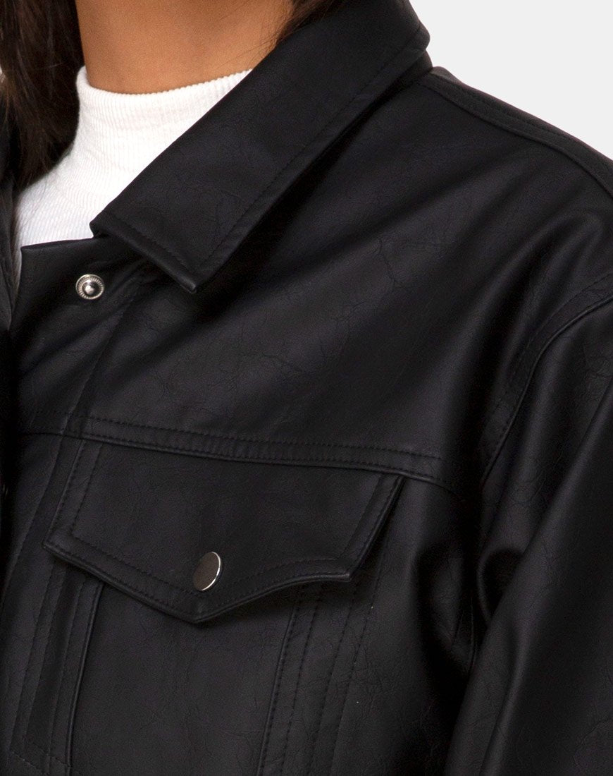 Imagen de la chaqueta Gina de PU Negra