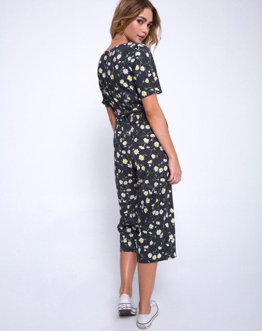 Imagen de Giotto Jumpsuit in Polka Daisy Negro