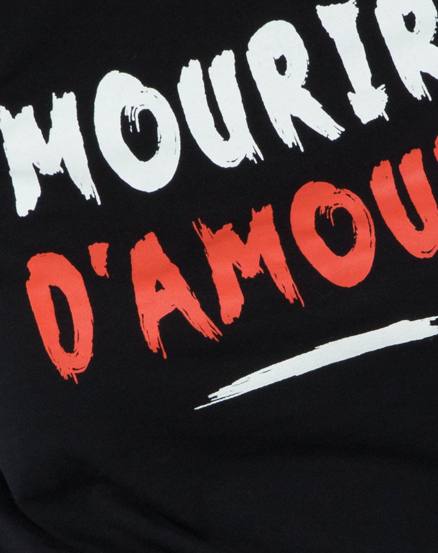Imagen de Girl Fit Tee in Mourir Damor Negro