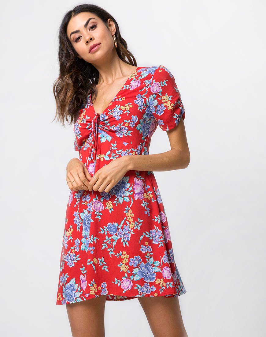 Vestido de té Giska en Vintage Fleur