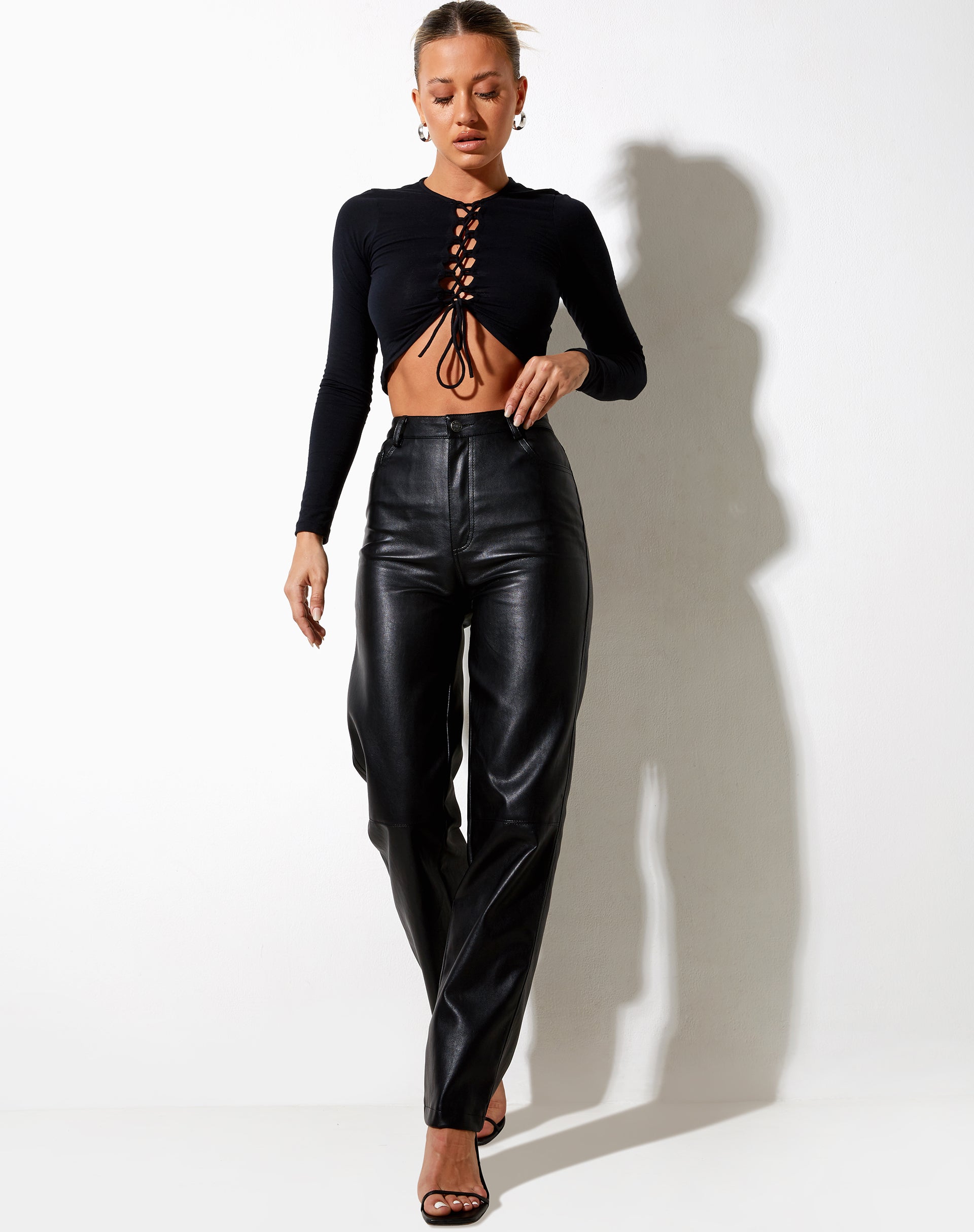 Imagen de Gisy Crop Top en Lycra Negro