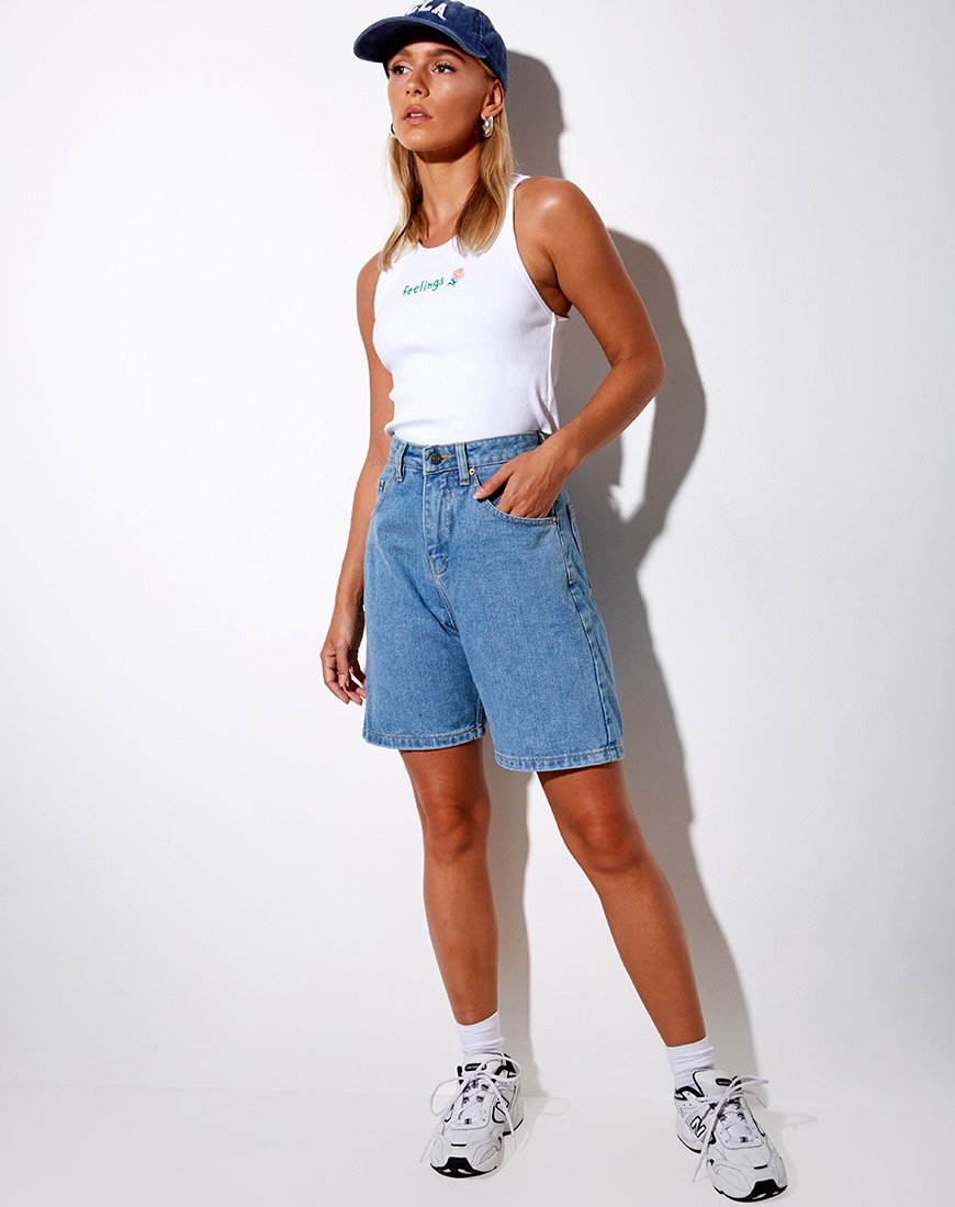 Imagen de Givas Crop Top en blanco Feelings Embro