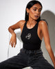 Imagen de Givas Crop Top en negro Scorpion Hotfix