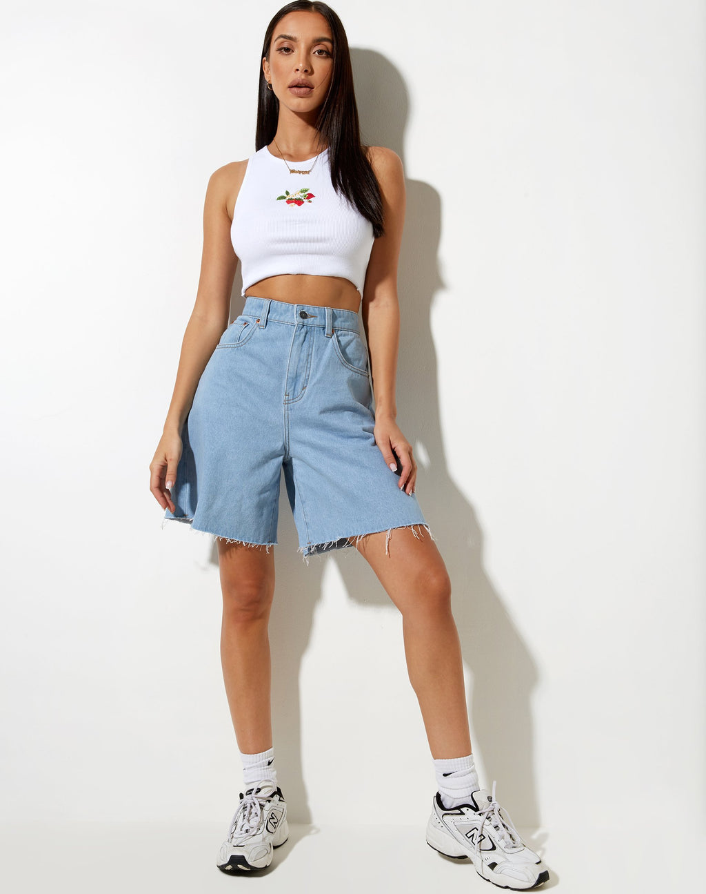 Givas Crop Top en Blanco Fresa Embro