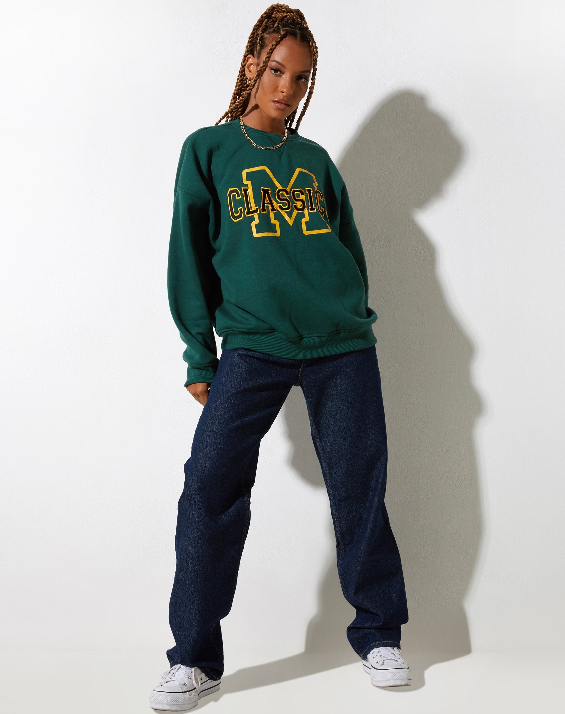 Sudadera Glan en Verde Bosque M Classics