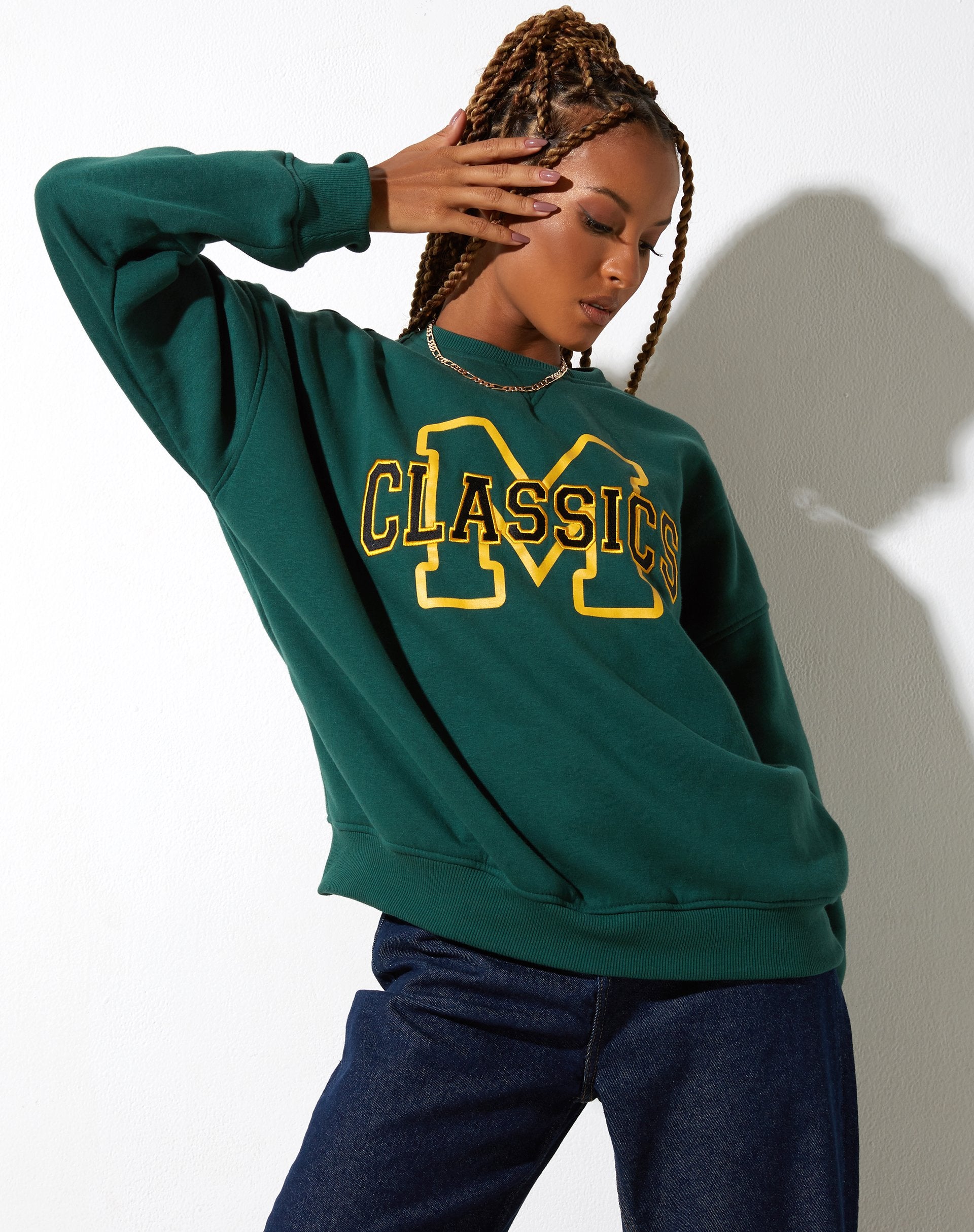 Sudadera Glan en Verde Bosque M Classics