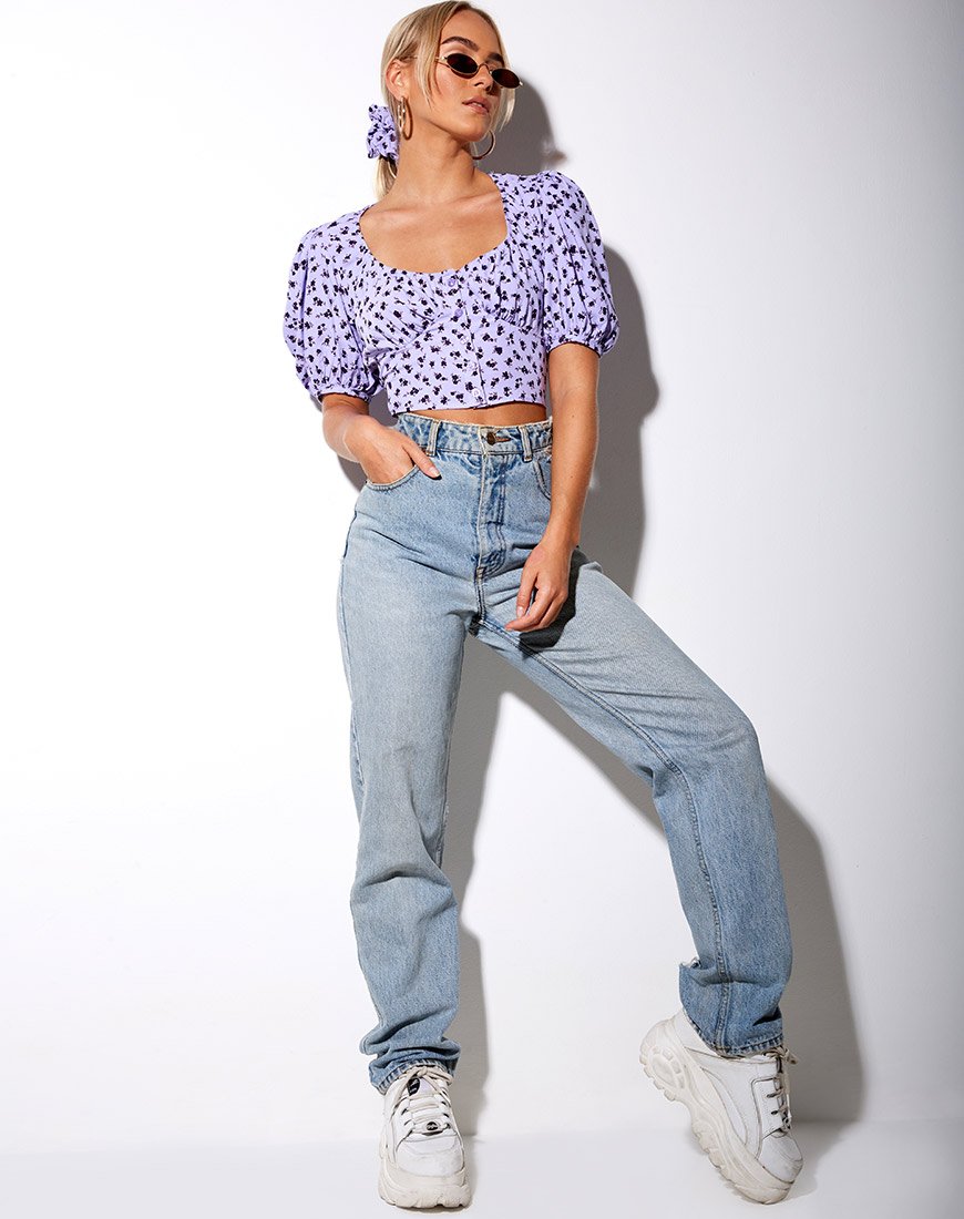 Imagen de Glarie Crop Top en Dainty Daisy Lila