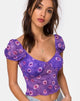Imagen de Glasty Crop Top en morado Daisy Daze