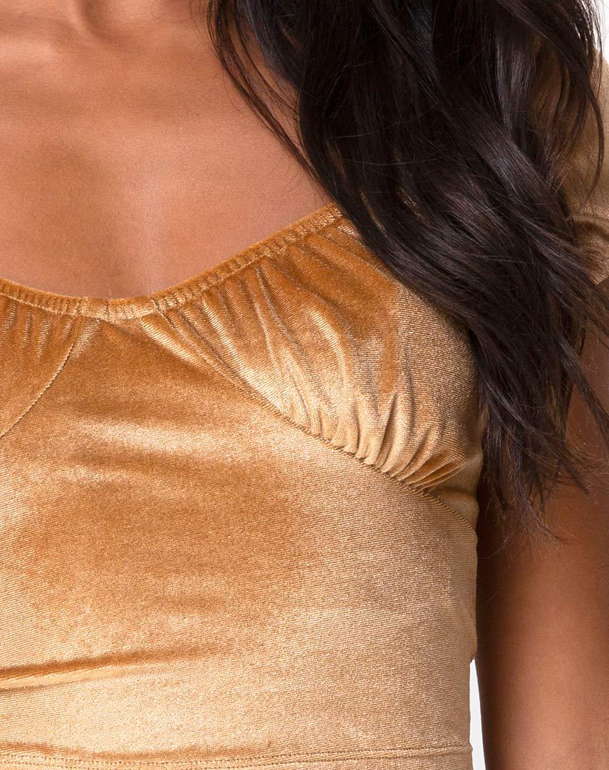 Imagen de Glaty Top en terciopelo dorado