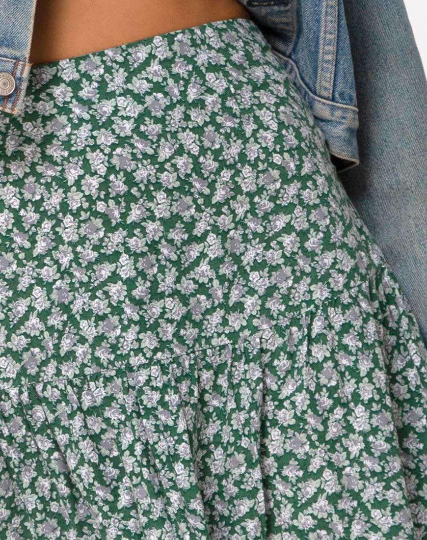 Imagen de Gleas Falda en Floral Verde