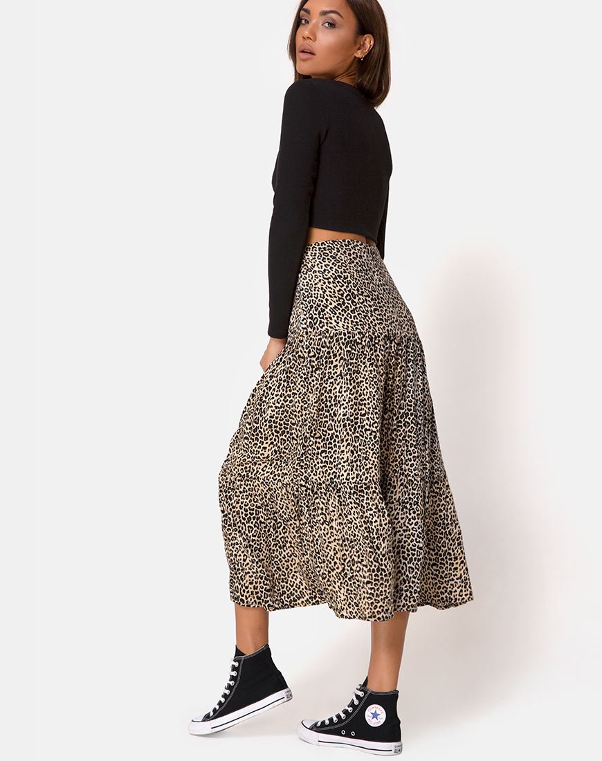 Falda Gleas en Rar Leopardo Marrón