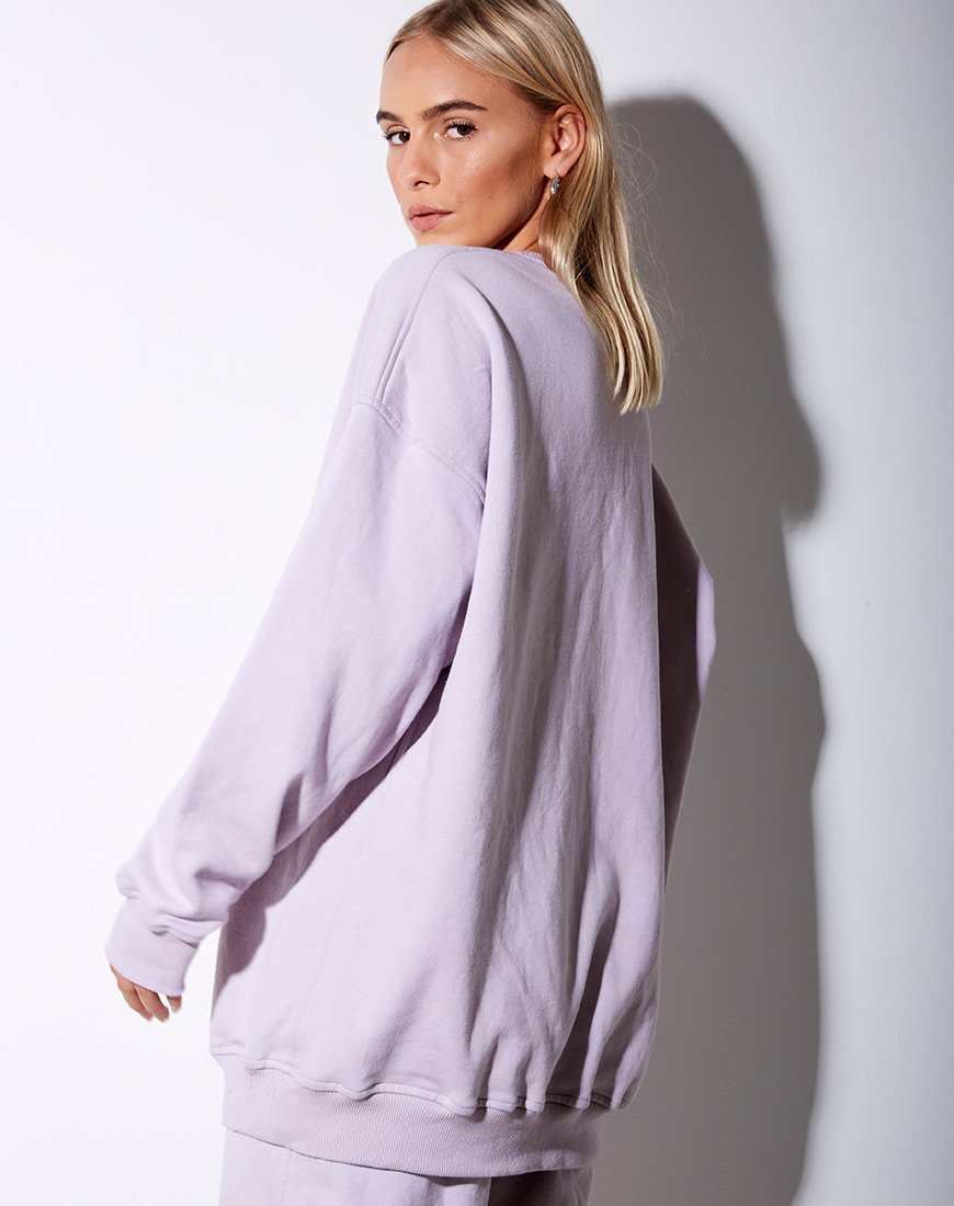 Imagen de sudadera Glo en lila pastel Daisy Embro
