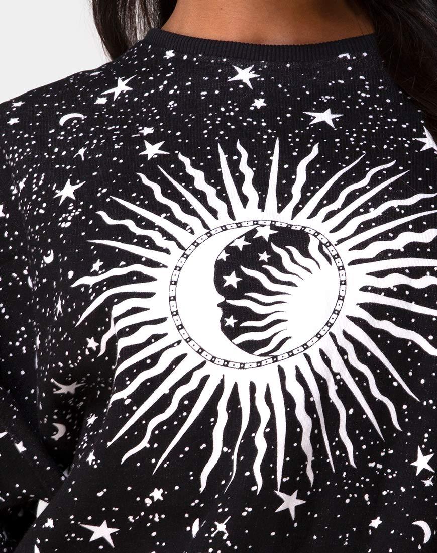Imagen de la sudadera Shine en negro Cosmos