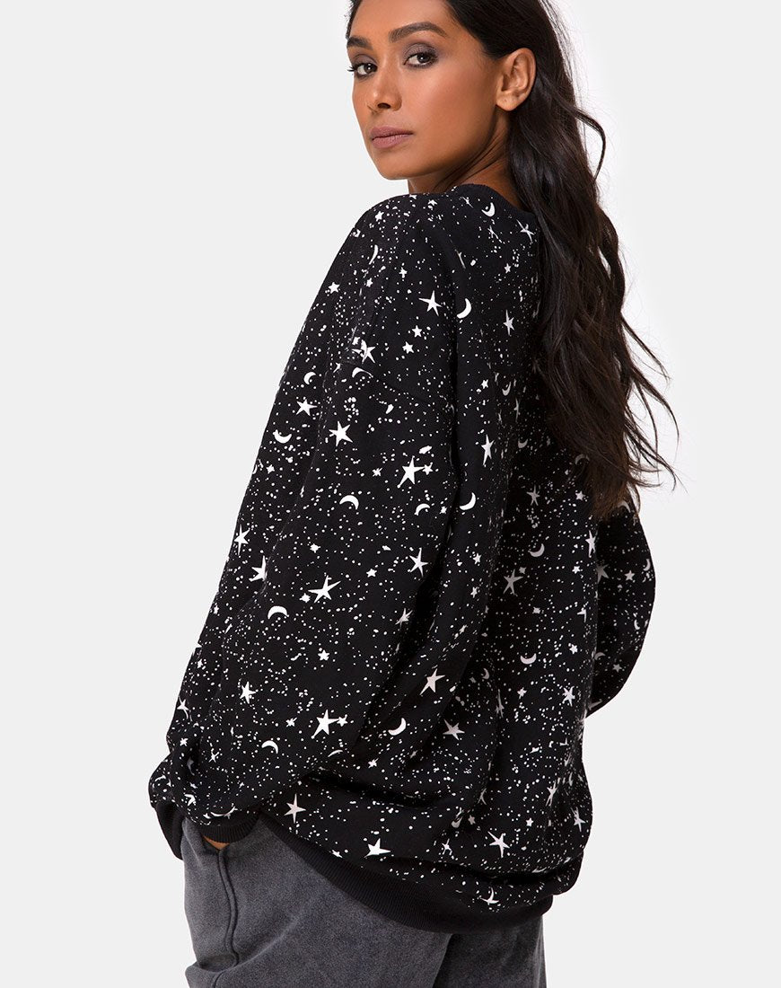 Sudadera Shine en negro Cosmos