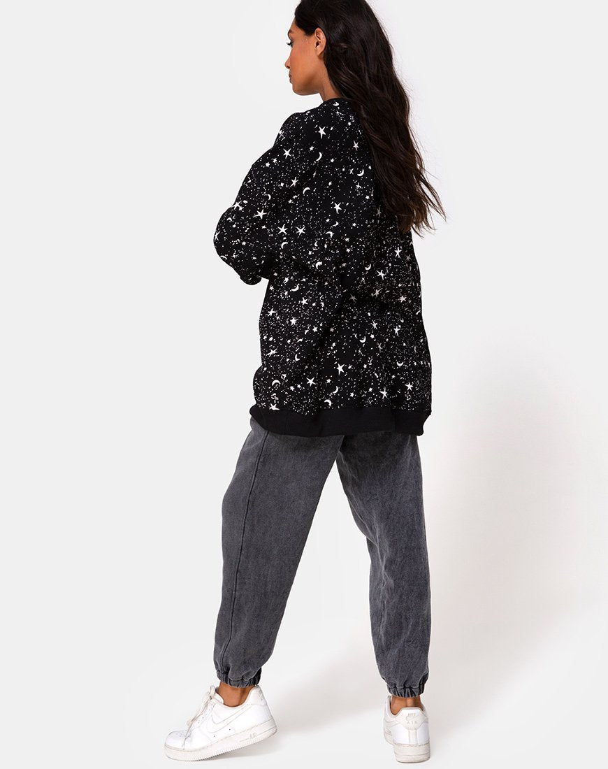Imagen de la sudadera Shine en negro Cosmos