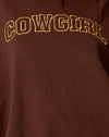 Caoba profundo con bordado Cowgirl Gold
