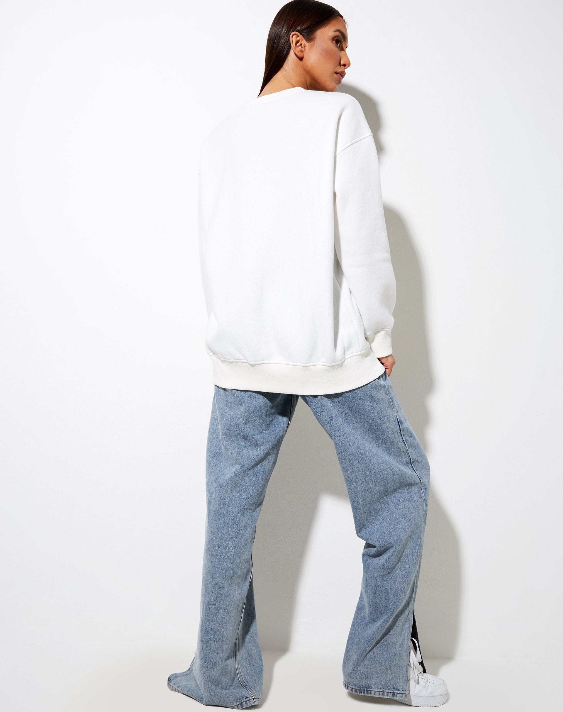 Image of Sudadera Glowee en Blanco Cálido Ángel Energía Hotfix
