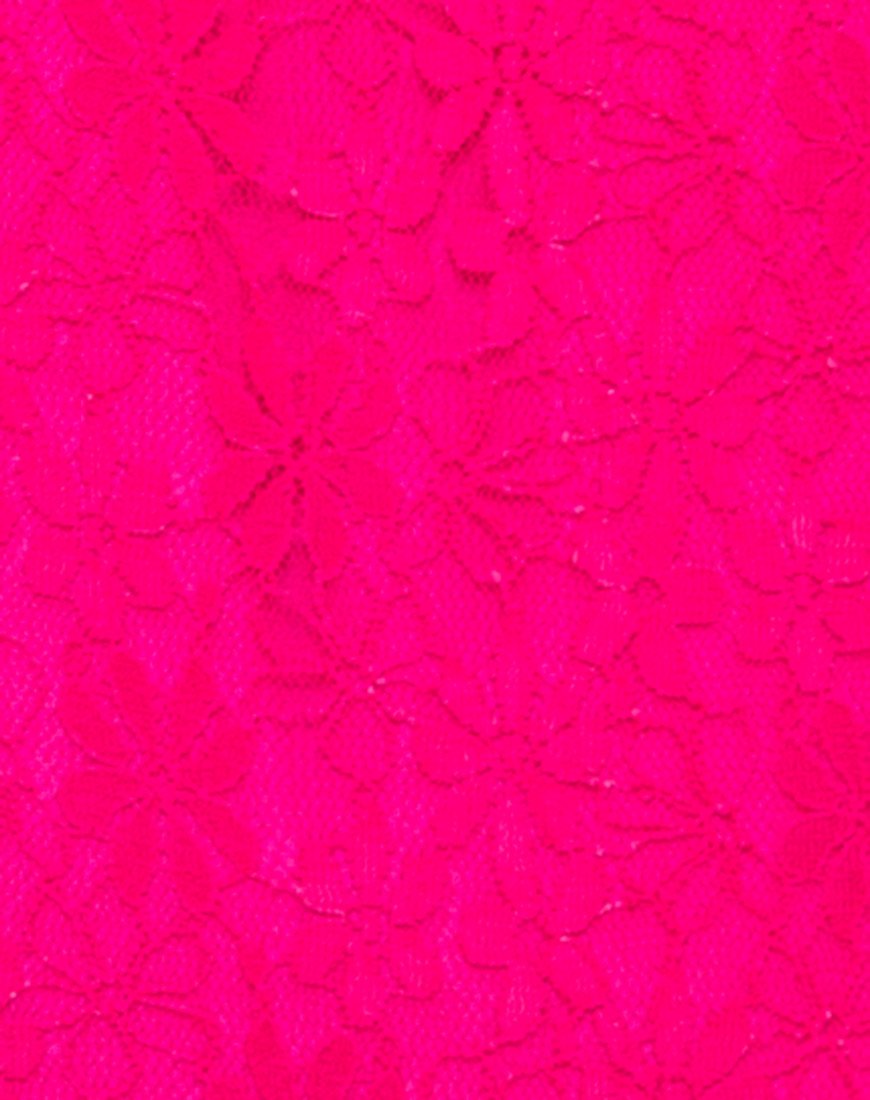 Imagen del bañador Goddess de encaje rosa fucsia
