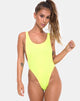 Imagen del bañador Goddess en 80s Crinkle Sour Lime