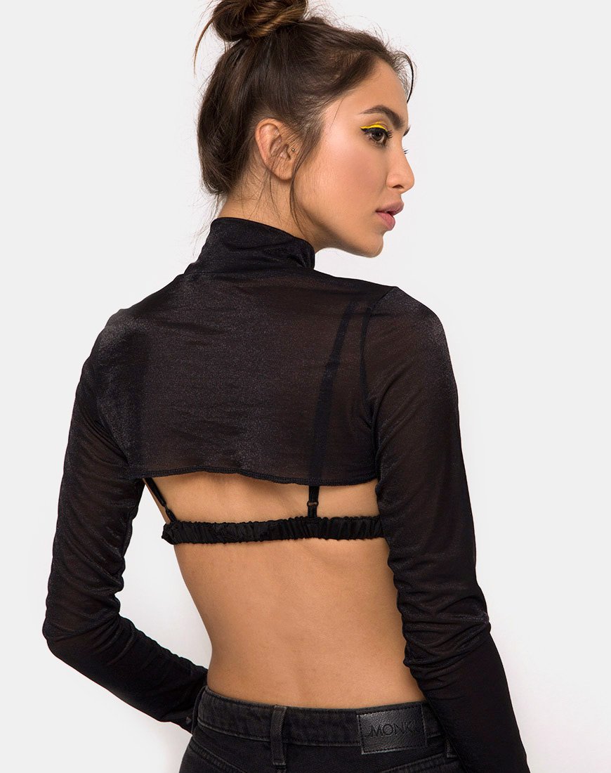 Imagen de Gola Top in Sheer Mesh Negro