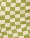 Crochet damero verde y crema