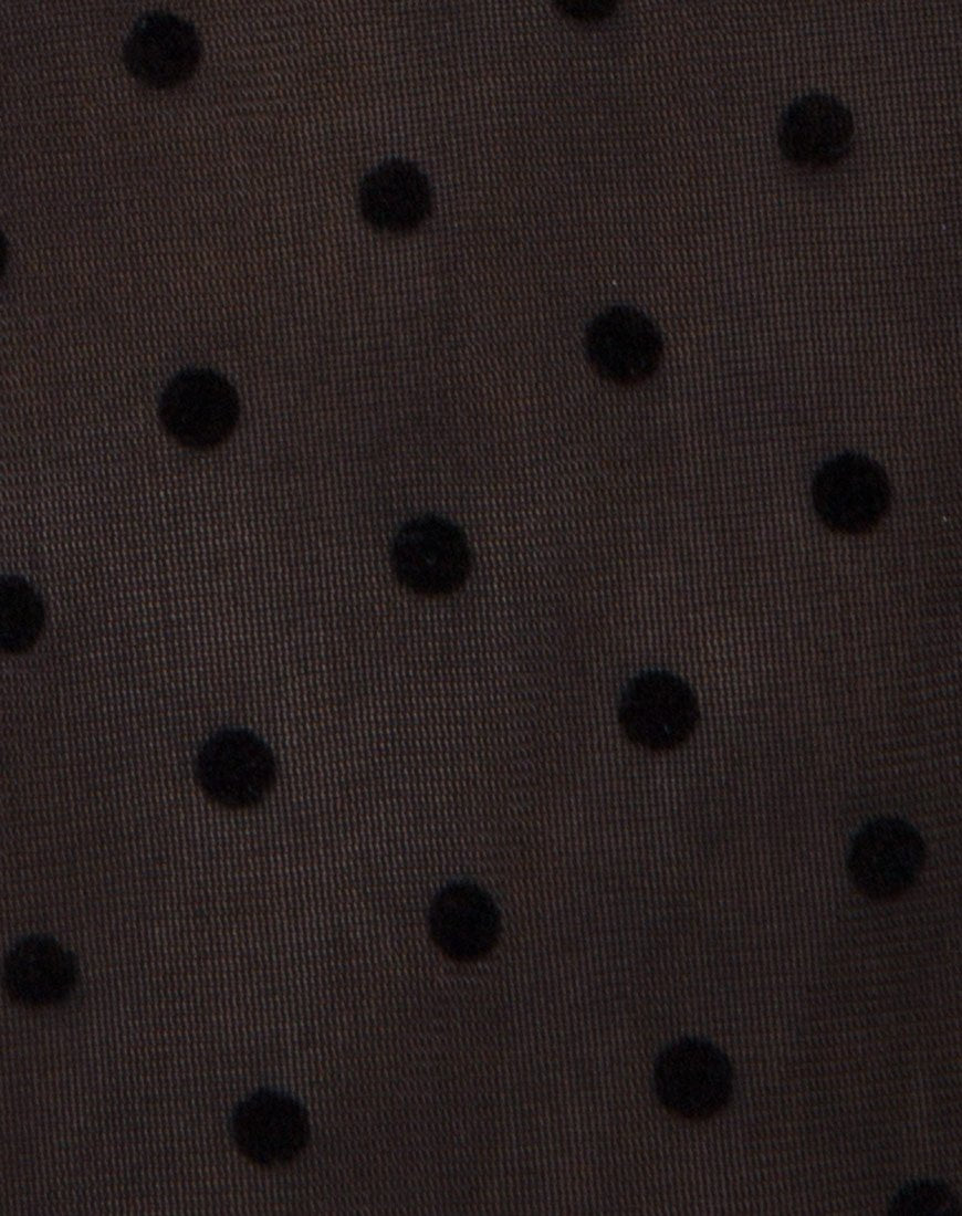 Imagen de Gretta Top de Red de Lunares Negro