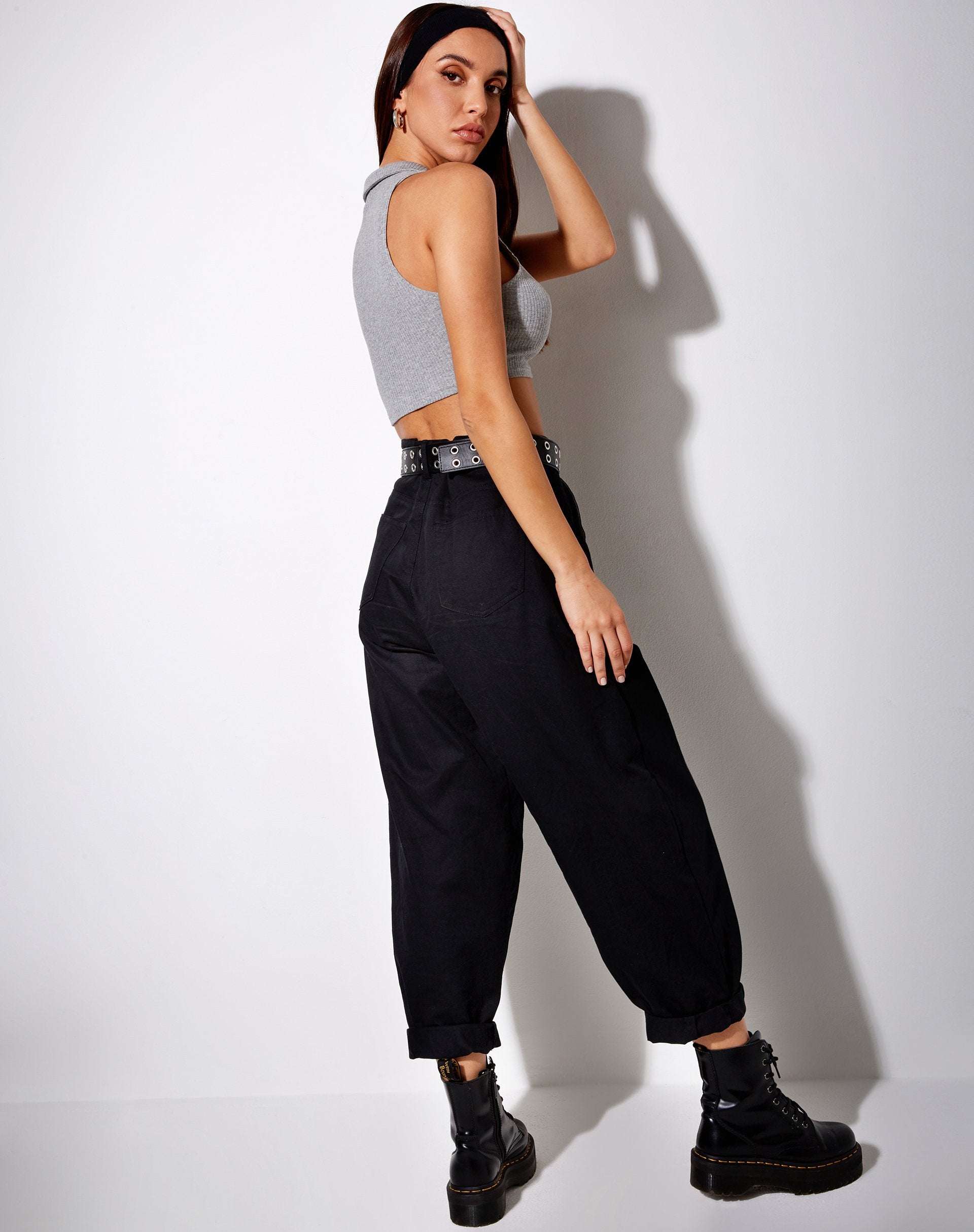 Imagen de Guaco Crop Top en Rib Grey Marl