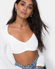 Imagen de Guan Crop Top en canalé marfil