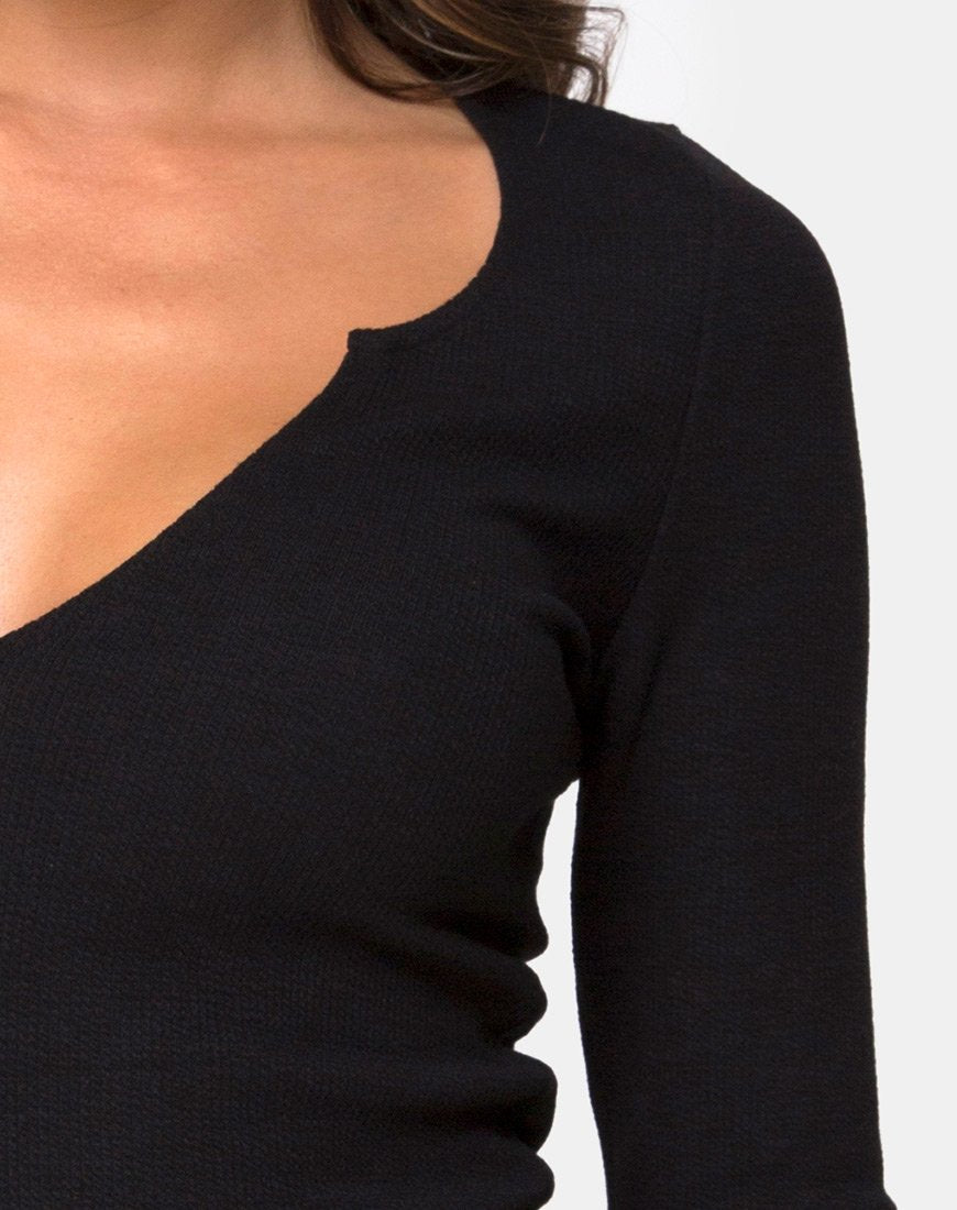 Imagen de Guanelle Top en rib negro